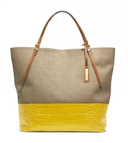 Michael Kors Large Gia Slouchy Two Tone Tote