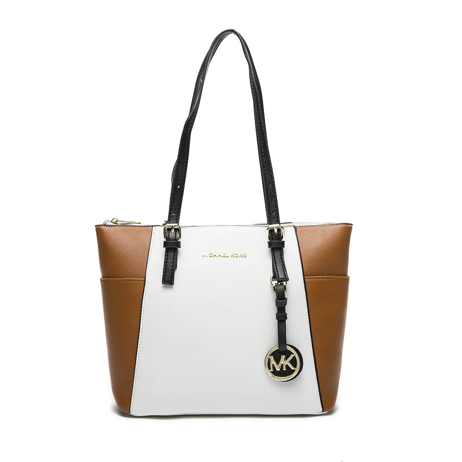 Michael Kors Jet Set Large Top Zip Saffiano Leather Tote Michael Kors Jet Set Large Top Zip Saffiano Leather Tote